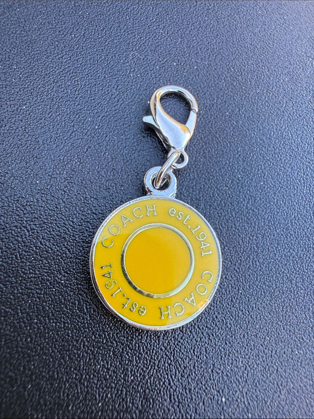 COACH Yellow Circle Mini Charm